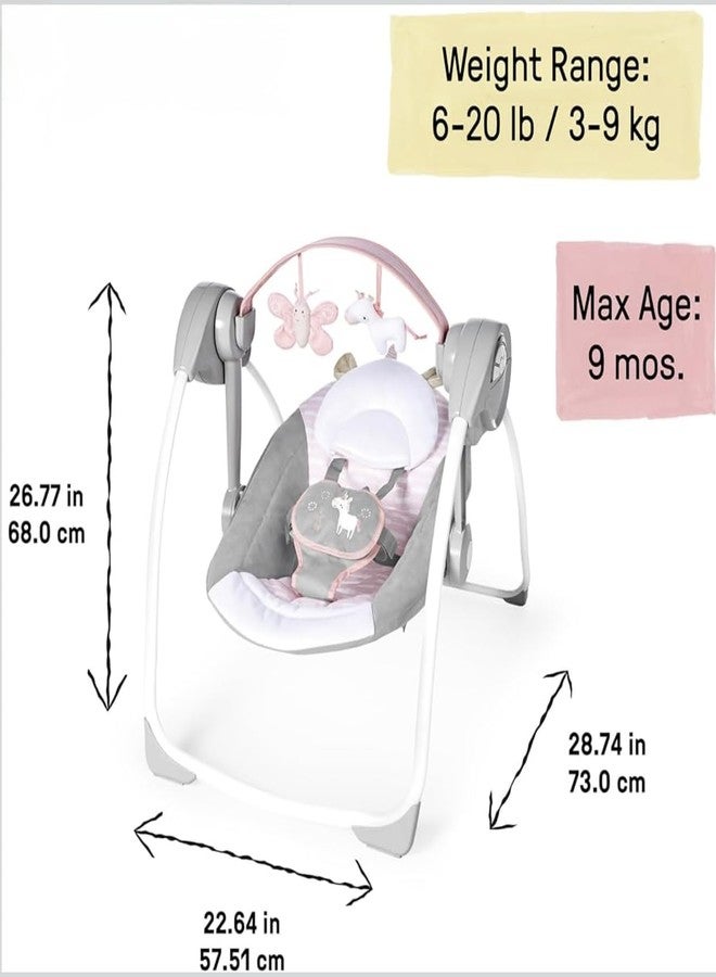 Richtots Premium Baby Swing Portable Baby Swing with Music, Speed Control Flora Design - Image 3